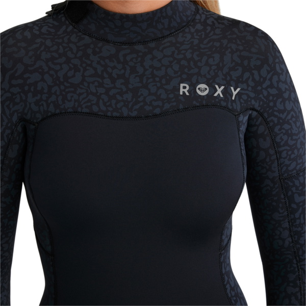 2026 Roxy Mujer Swell Natural 4/3mm Back Zip Neopreno 26BW213512 - Animal Print